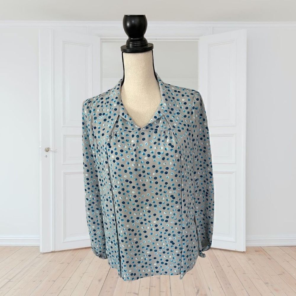 DKNY Tie Neck Tunic Top - Picture 2 of 4